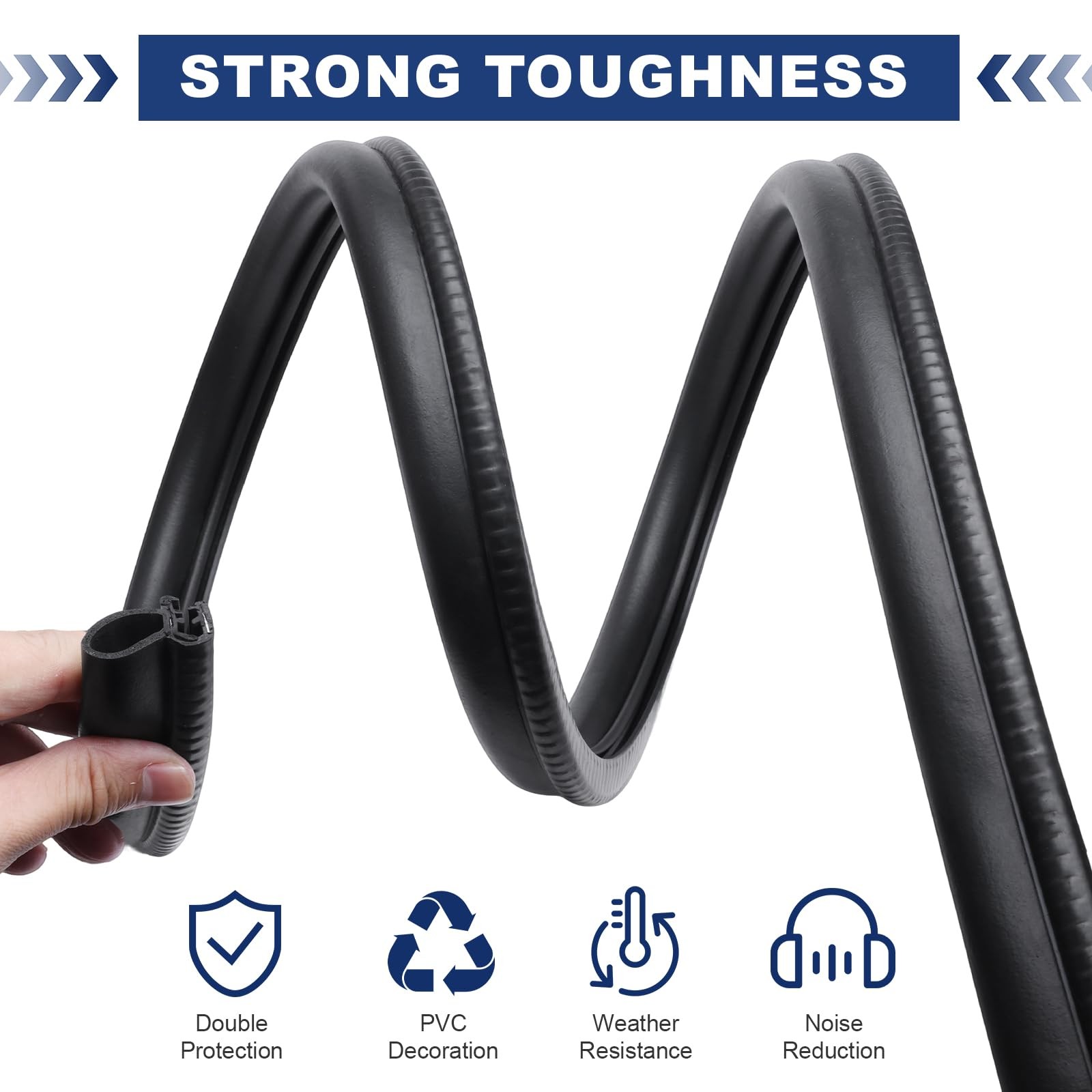 Storystore Automotive Door Weather Stripping 20Ft Car Door Rubber Edge Trim S...