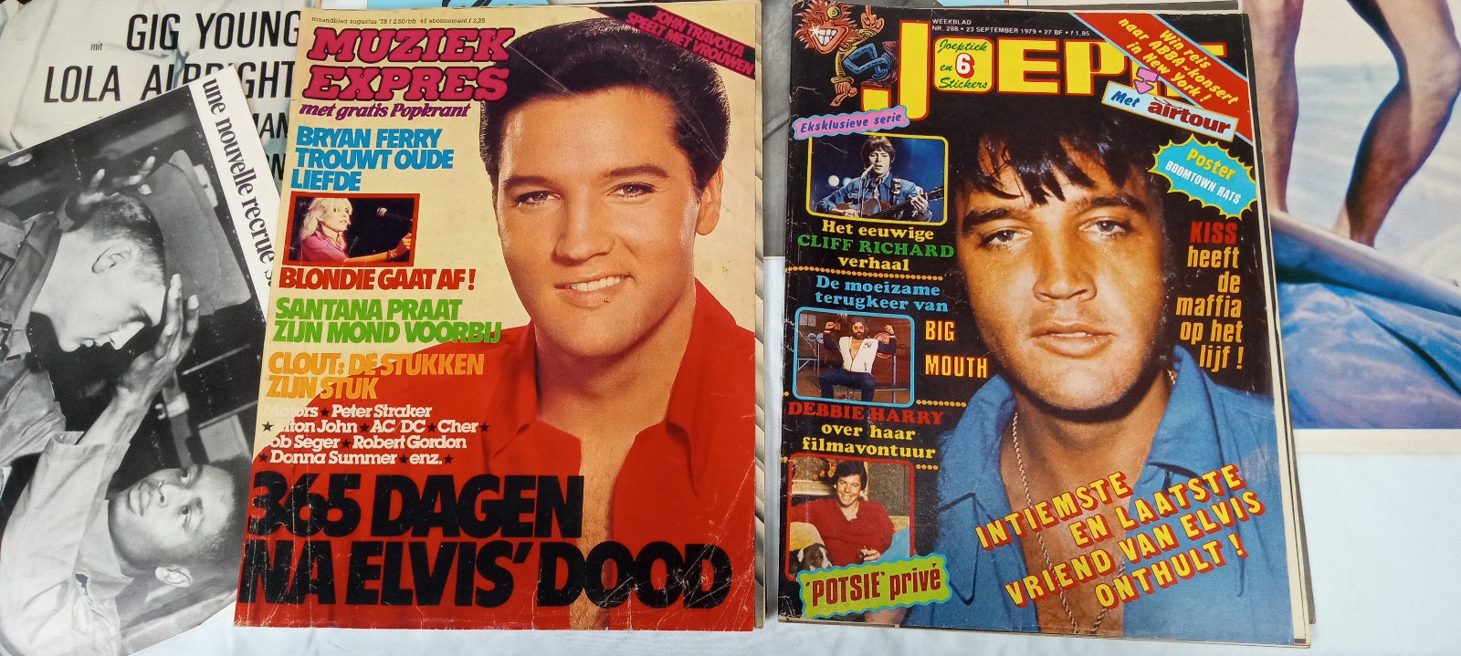 1977-1987 Elvis Presley French German Dutch vintage Magazines & Posters lot