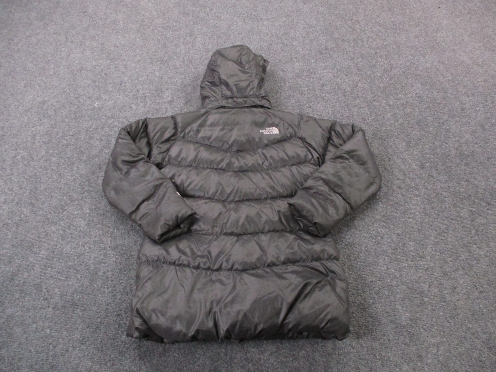 North Face Jacket Girls S 7 Gray Puffer Coat Outdoors Hiking Rain Goose Down 550