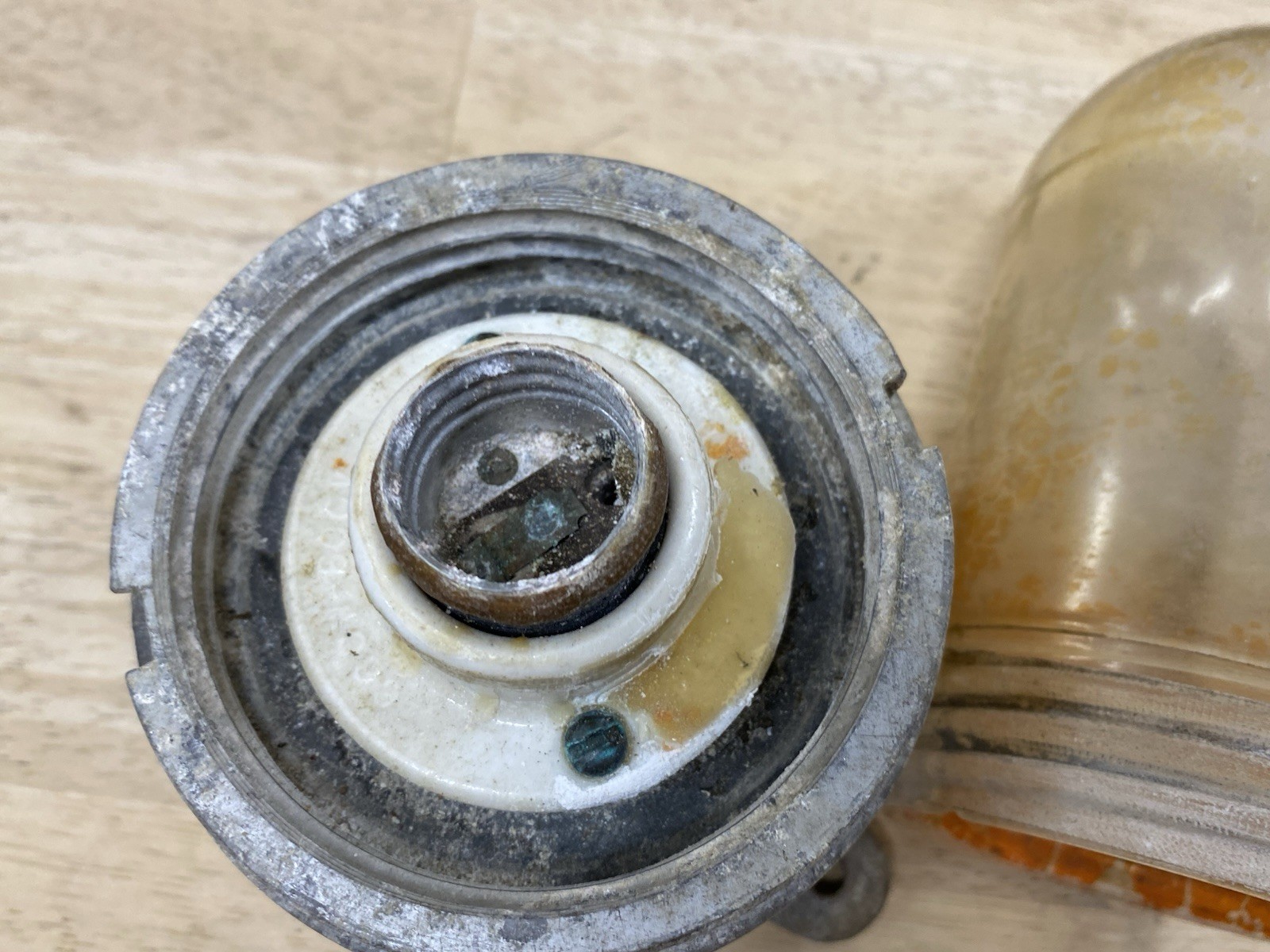 APPLETON EXPLOSION PROOF Glass industrial Light fixture Antique