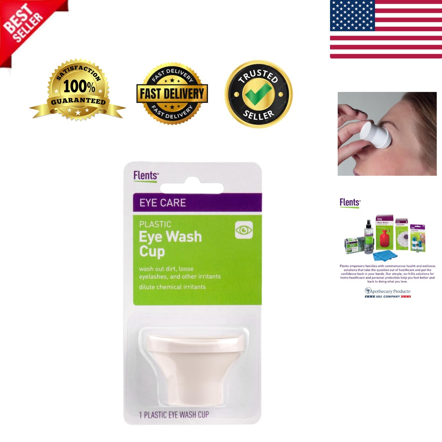 Durable Eye Wash Cup - Leak-Free Design for Daily Eye Hygiene & Emergencies