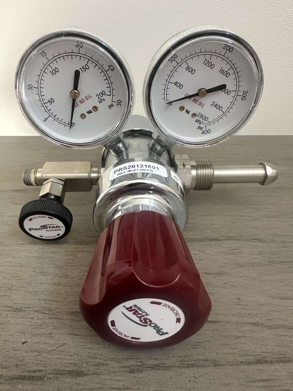ProStar High Purity Pressure Platinum Regulator #PRS20121601 NEW- Sale Price!!
