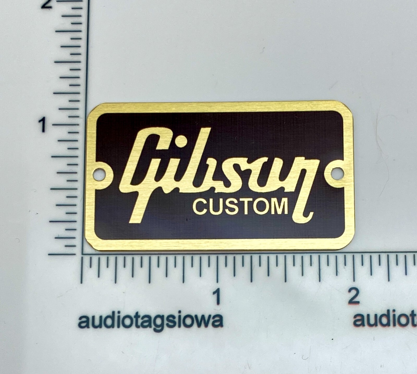 Gibson Custom Amp or Case Logo Badge Custom Made Metal with Screws