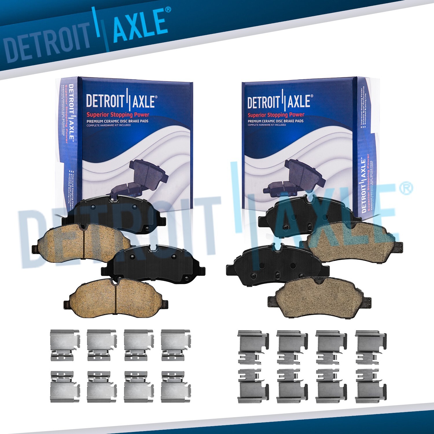 4pc Front Rear Ceramic Brake Pads for Ford Transit-150 Transit-250 Transit-350
