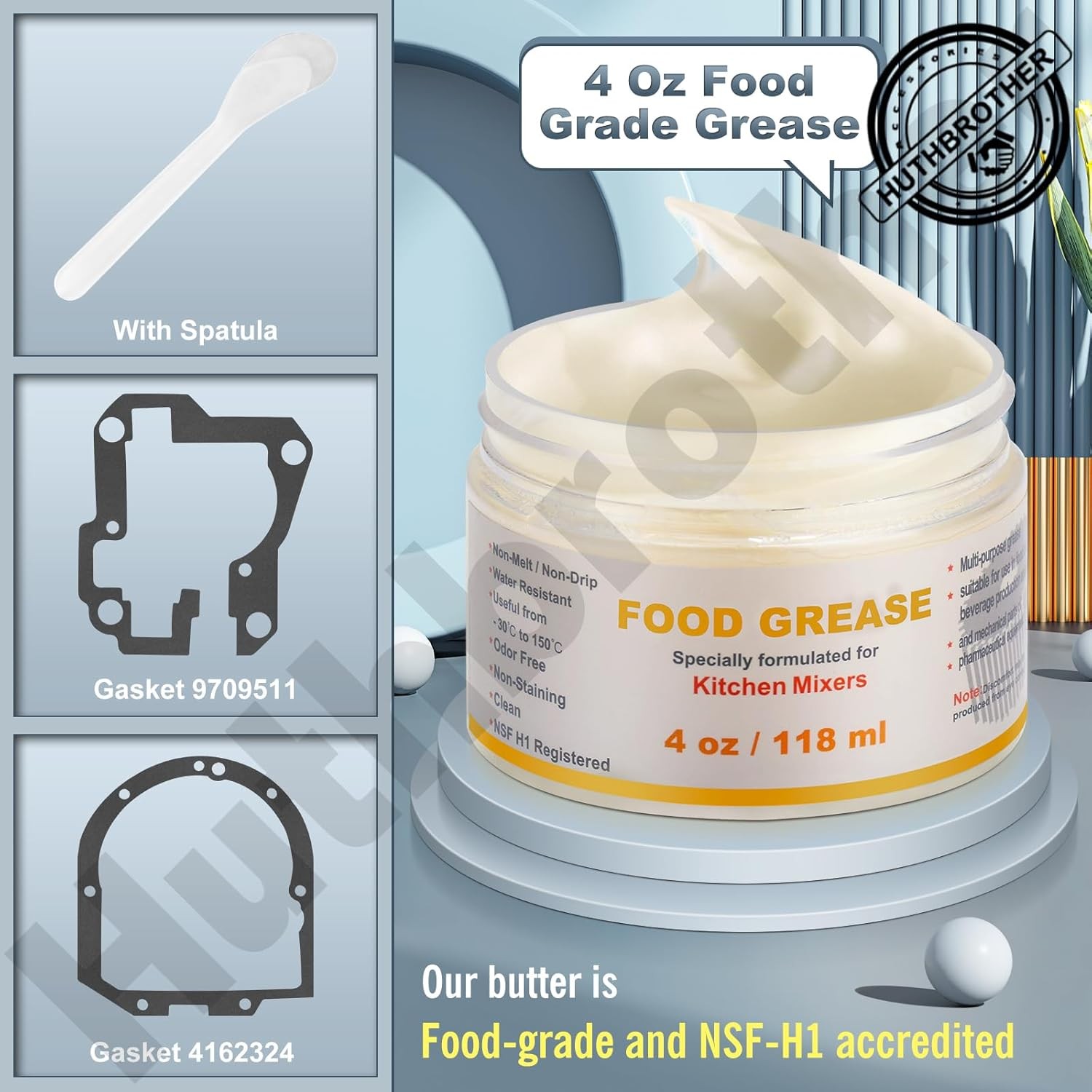 4 Oz Food Grade Grease for kitchen Aid Stand Mixer - by Huthbrother,...