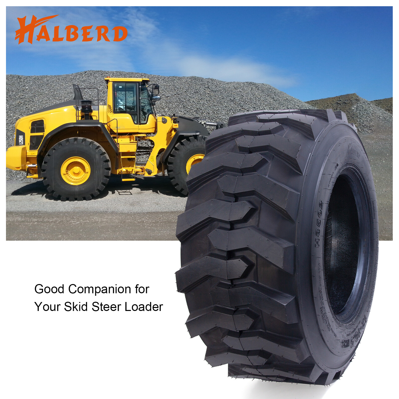 Set 4 12-16.5 Skid Steer Loader Tires 12x16.5 12PR SKS Long Wear Heavy Duty Tyre