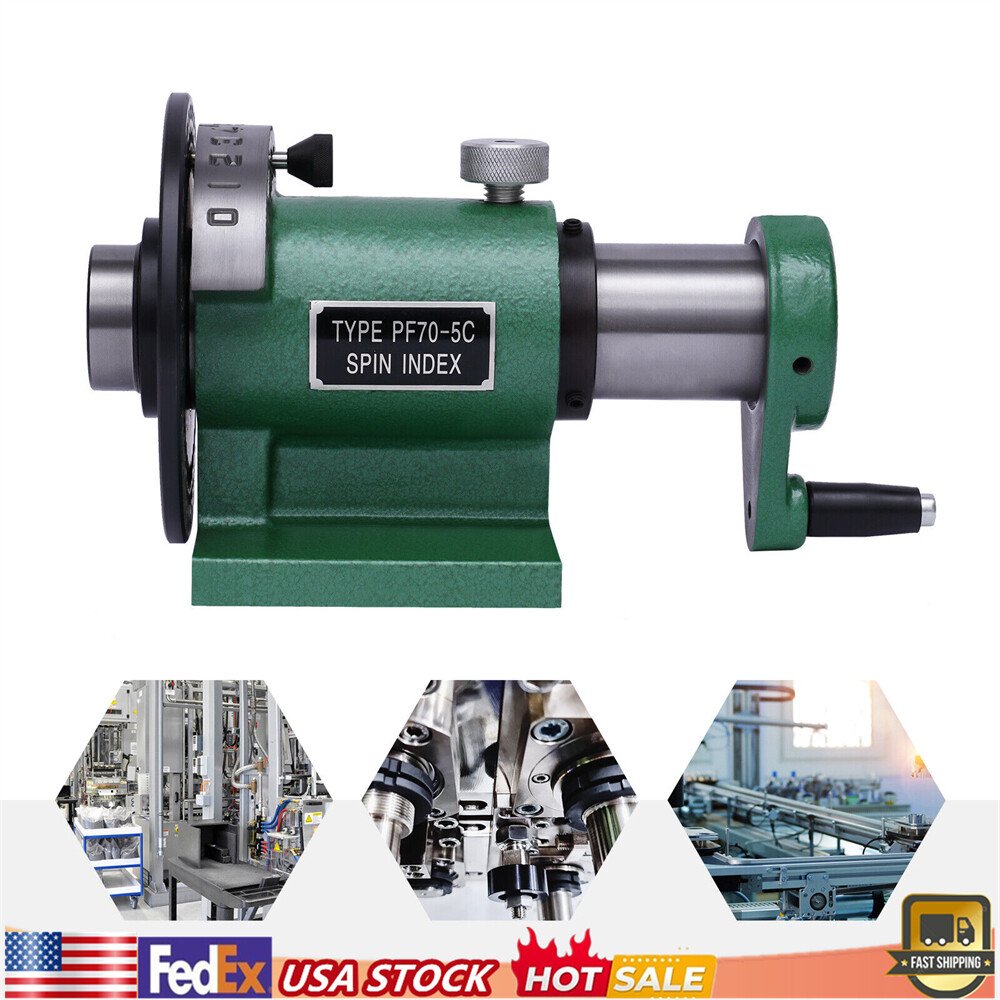5C SPIN INDEXING FIXTURE W/ HARDINGE 5C COLLET Indexing Head Jigs Fixture Chuck