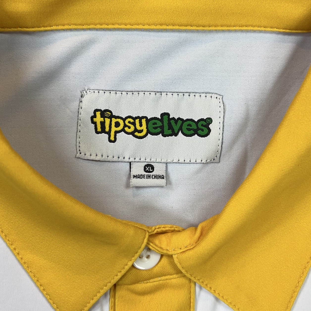 Tipsy Elves Men's XL Golf Polo Shirt Slice of Sunset Stripes