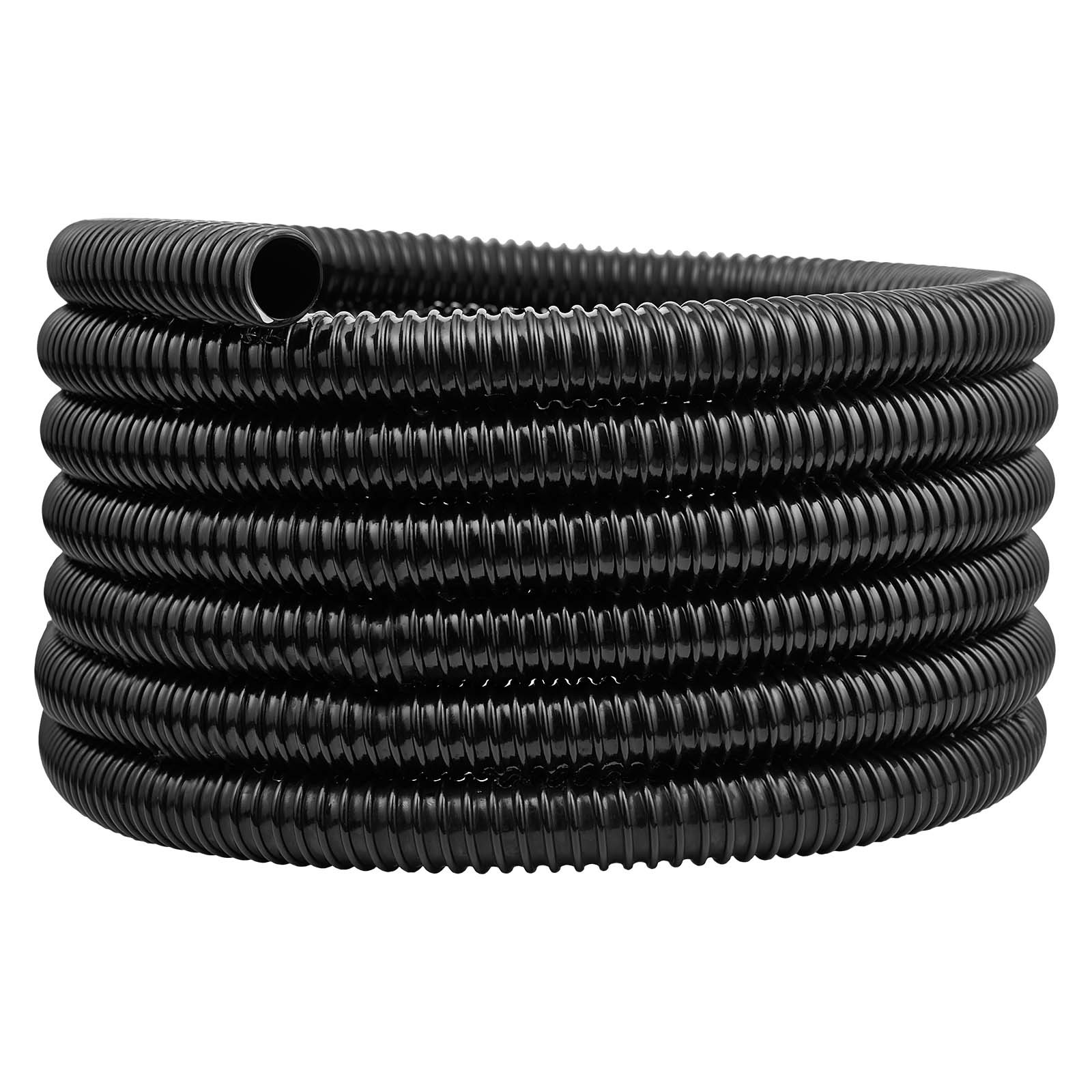 VEVOR 21 ft Corrugated Pond Tubing 1 in ID Flexible PVC Hose Drain Pipe 1 Pcs