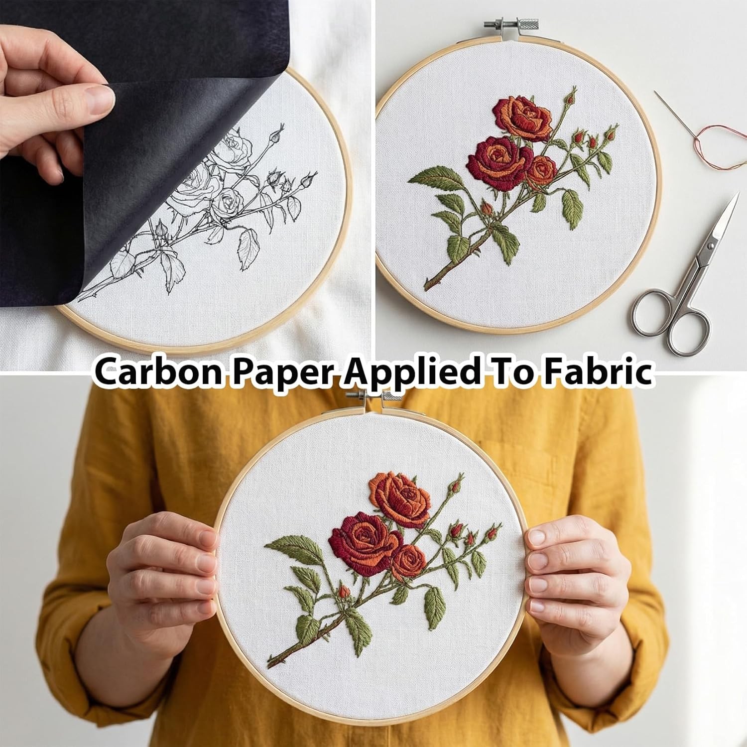 Carbon Paper for Tracing Transfer-Paper Pad, 30 Pcs Black Graphite Copy Paper fo