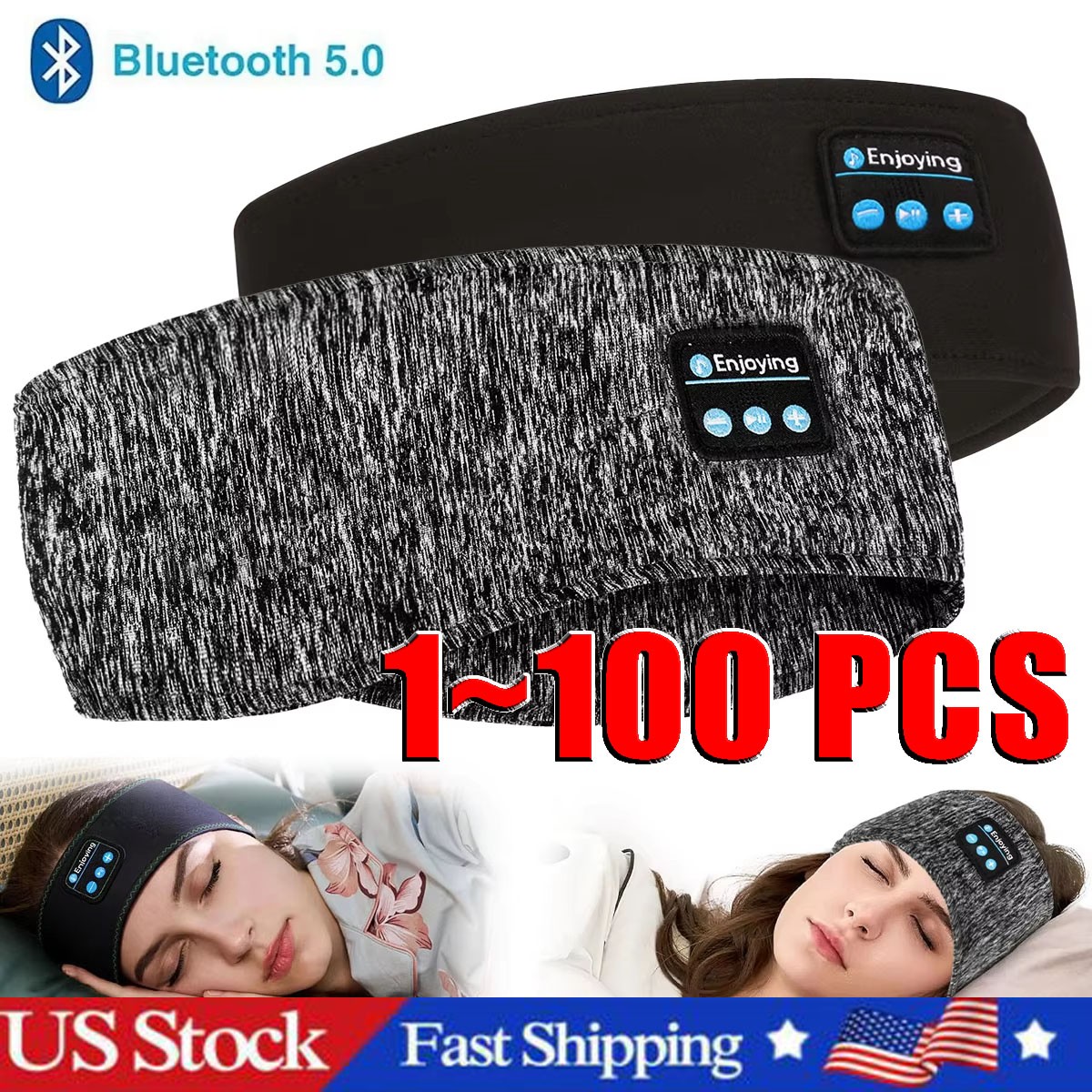 Sleep Headphones Bluetooth Sleeping Headband -Sleeping Headphones Cozy Bands Lot