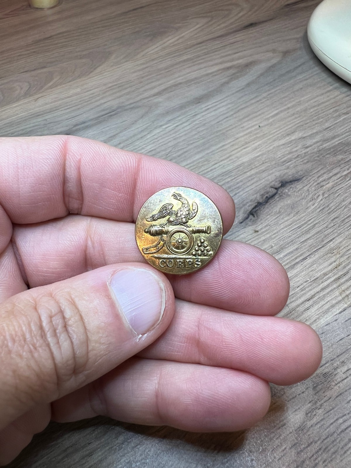 Pre Civil War, c.1830's, Artillery Militia Coat Button AM209 B.1. in Tice