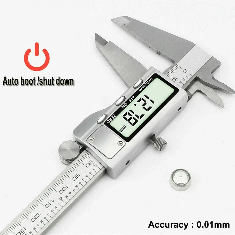 Digital Caliper Micrometer LCD Gauge Vernier Electronic Measuring Tool 6" 150mm
