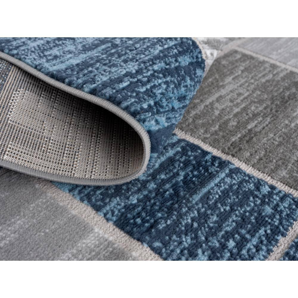 Verena Blue Geometric 2 Ft. X 6 Ft. Runner Rug