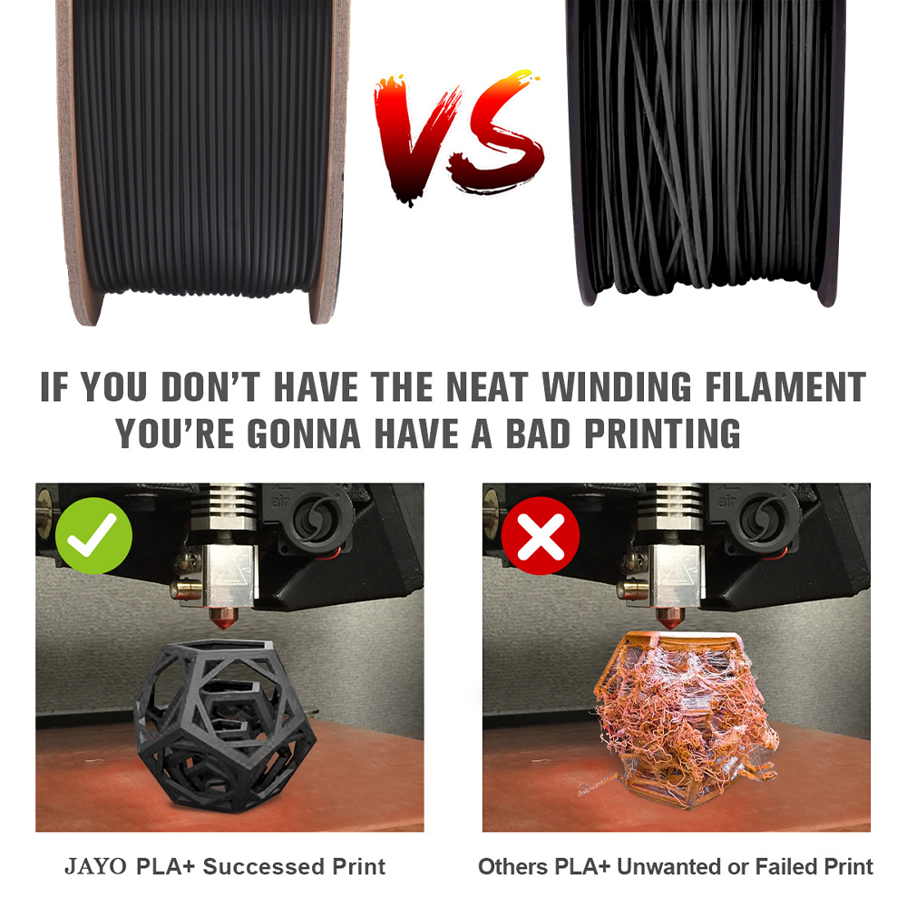 【Buy 10 Pay 6】JAYO 1.1KG PLA SILK ABS PLA+1.75mm With Spool 3D Printer Filament