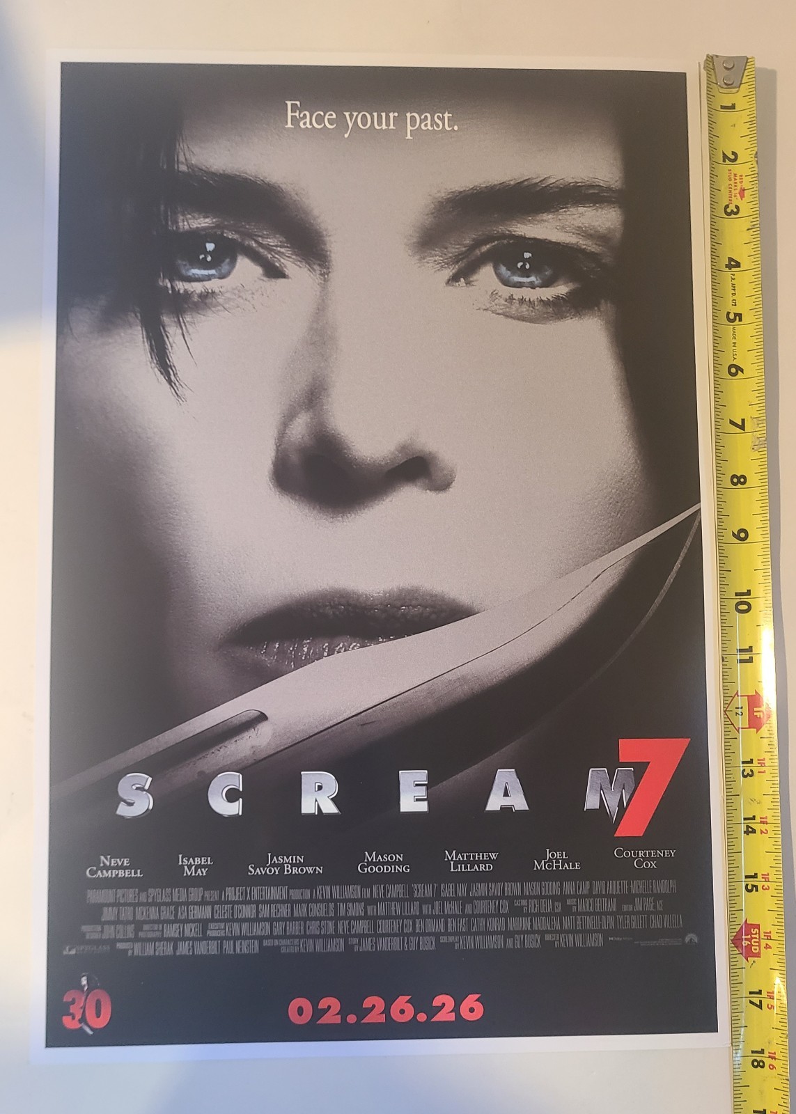 SCREAM 7 - AMC 12 X 18 Limited Edition Original Promo Poster - New NM