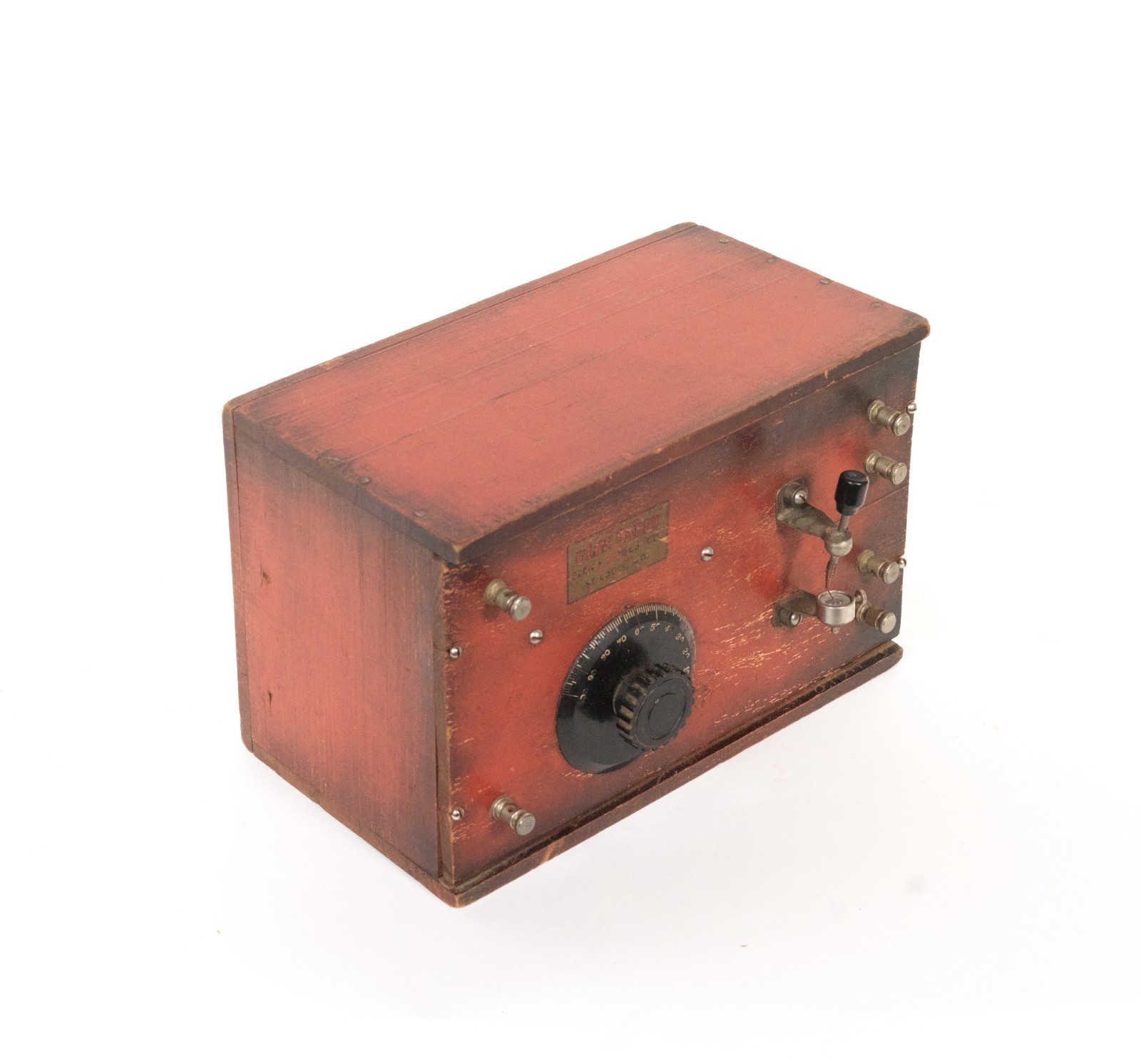 1922 Glen Crystal Radio * Rare 1st Version Of This Unusual St. Louis Set * Works