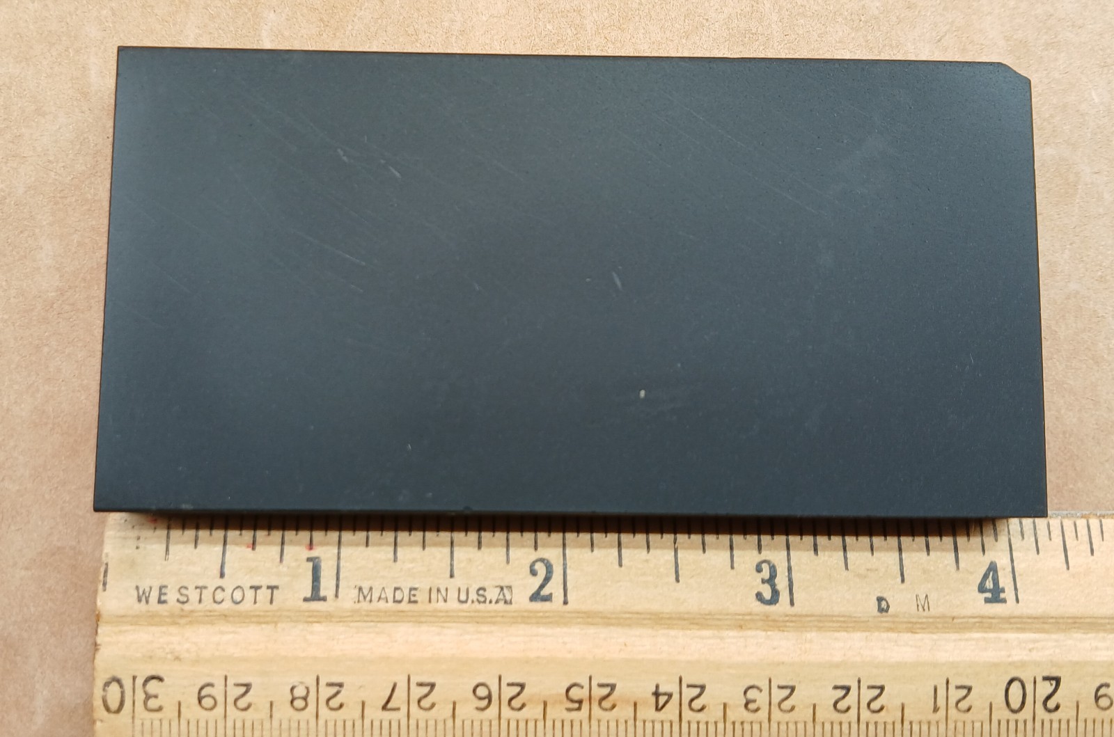 4"x 2"x 1/2" Surgical Black Hard Arkansas Oilstone, Whetstone, Sharpening Stone