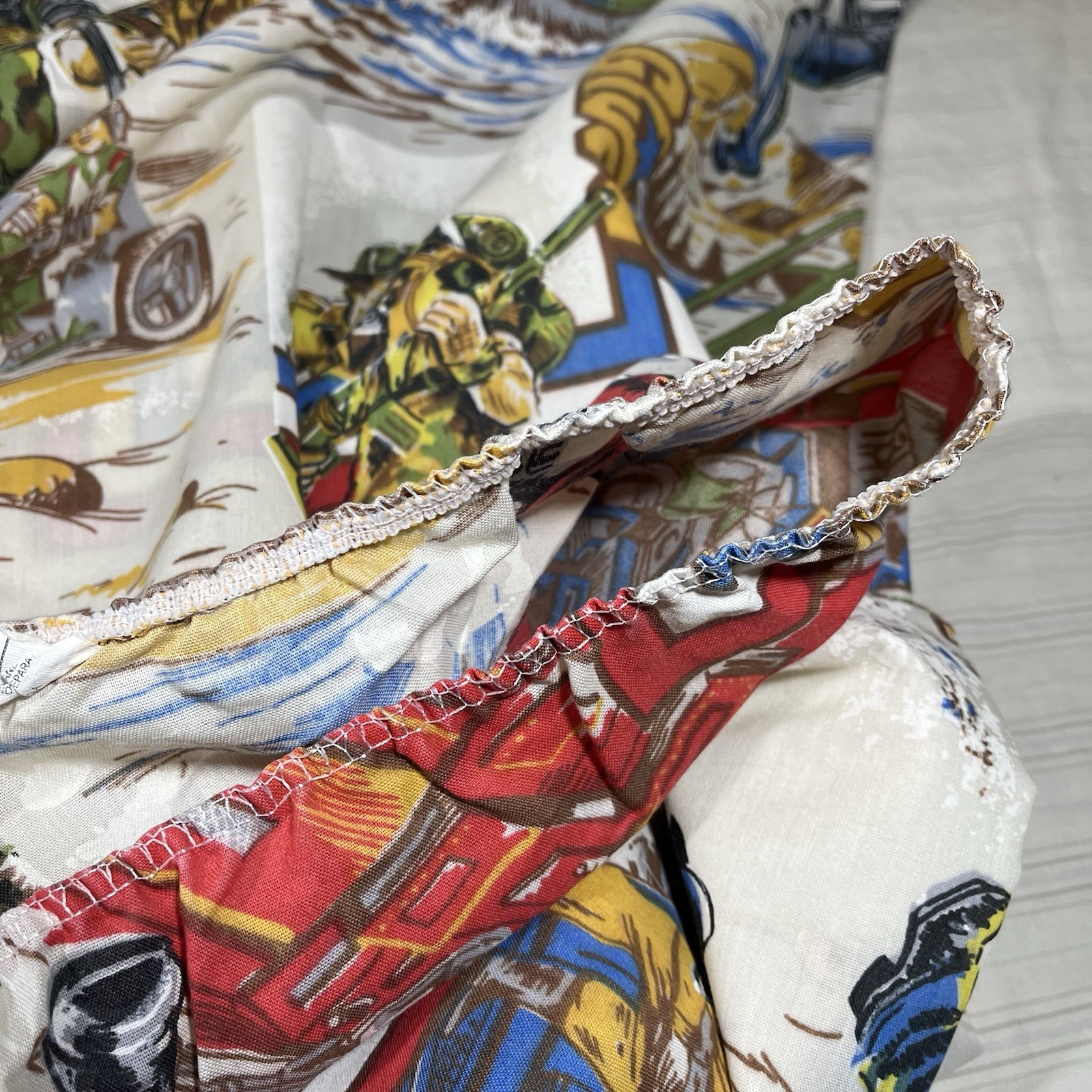 GI Joe ARAH Vintage 1985 Hasbro Bedding Twin Fitted Sheet with Pillow Case V1