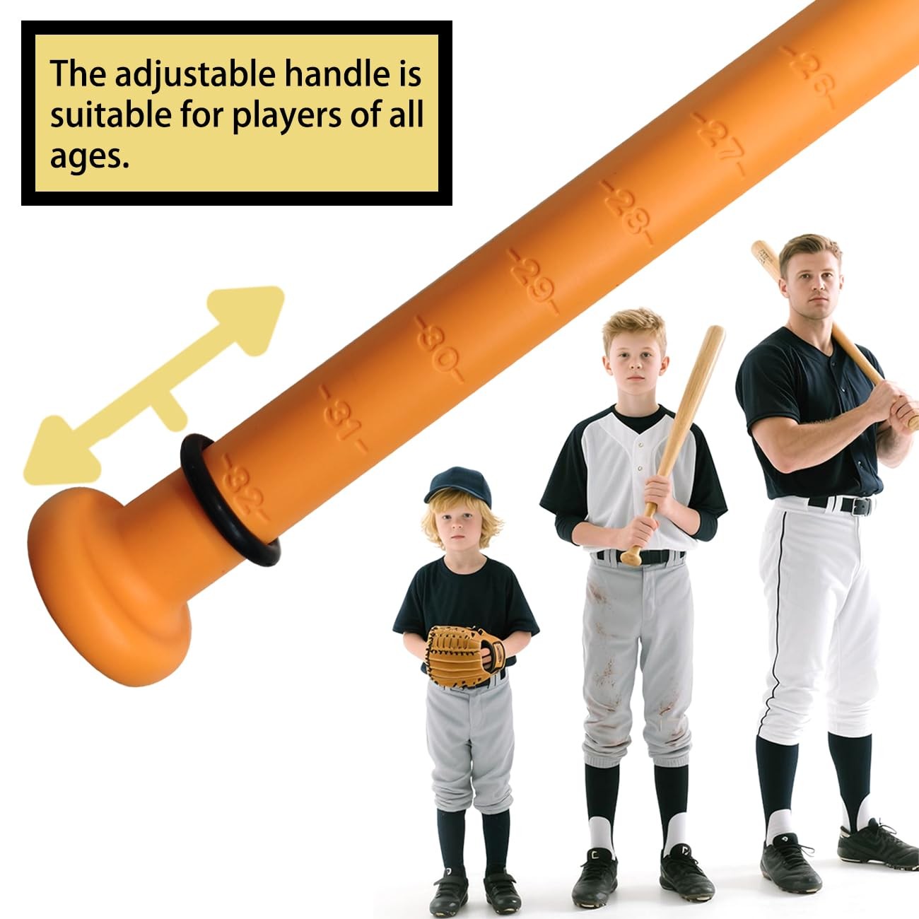 Tiluobat The Yellow Baseball Rope Swing Training bat Comes with 12 Training B...