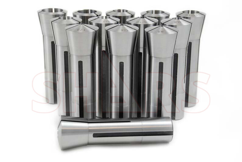 13PCS High Precision 1/8" - 1/8" by 16ths 13PC R8 Collets .0005" TIR #[