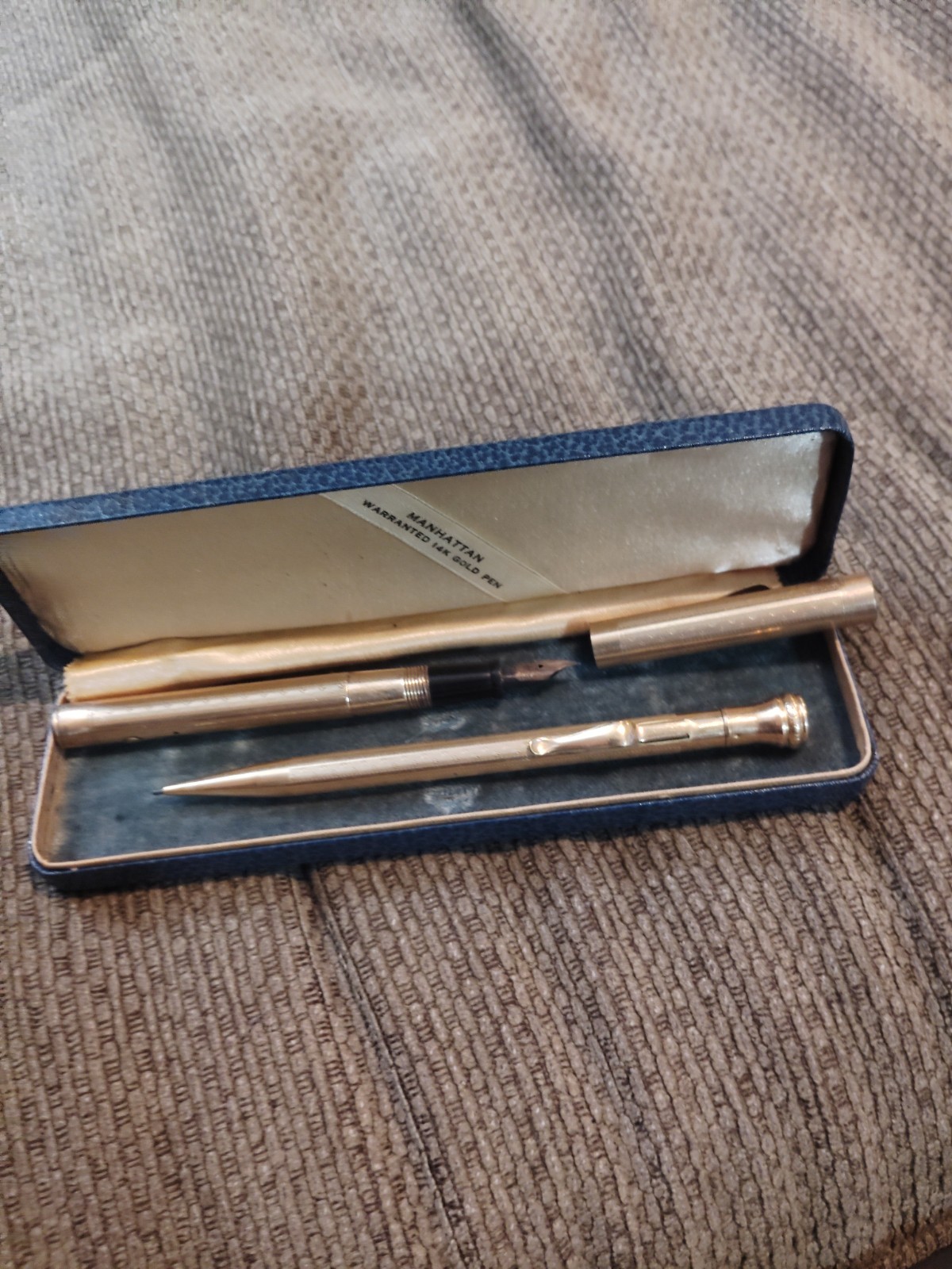 Manhattan Salz Bros Vintage 14k Gold Filled Pen Set