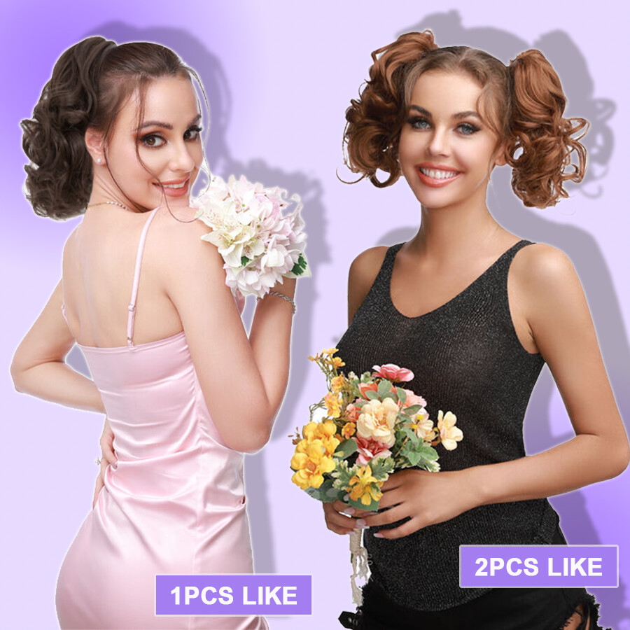 14" Short Claw On Ponytail Hair Extensions Natural Clip Pony Tail Thick As Human