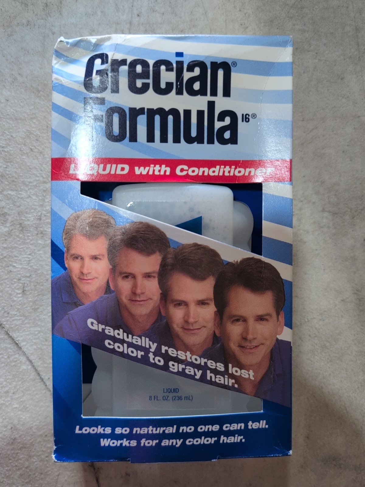 Grecian Formula Liquid w/ Conditioner Restores Lost Color To Gray Hair 8 oz