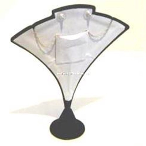 Black Combo Earrings Necklace Pendant Chain Display 5 1/2"W x 7 1/4"H