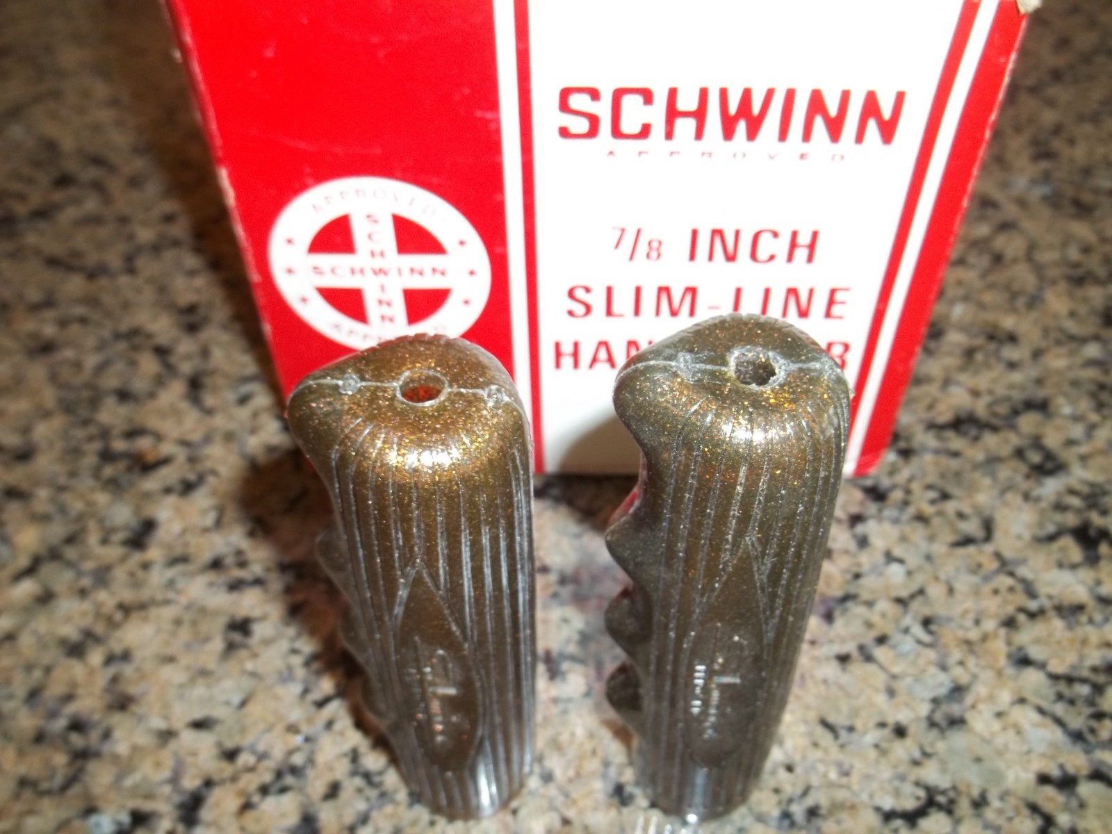 Nos Schwinn Stingray Runabout Bicycle Handlebar Grips brown originals collegiate