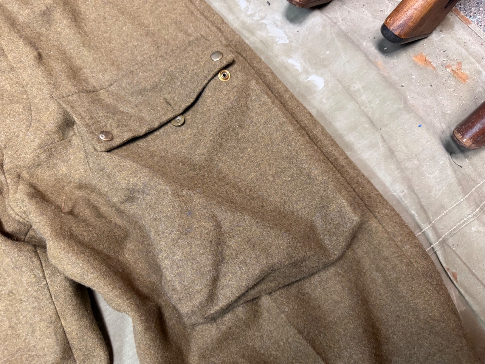 WWII BRITISH ARMY P1937 P37 WOOL BATTLEDRESS FIELD TROUSERS-SIZE 3XLARGE