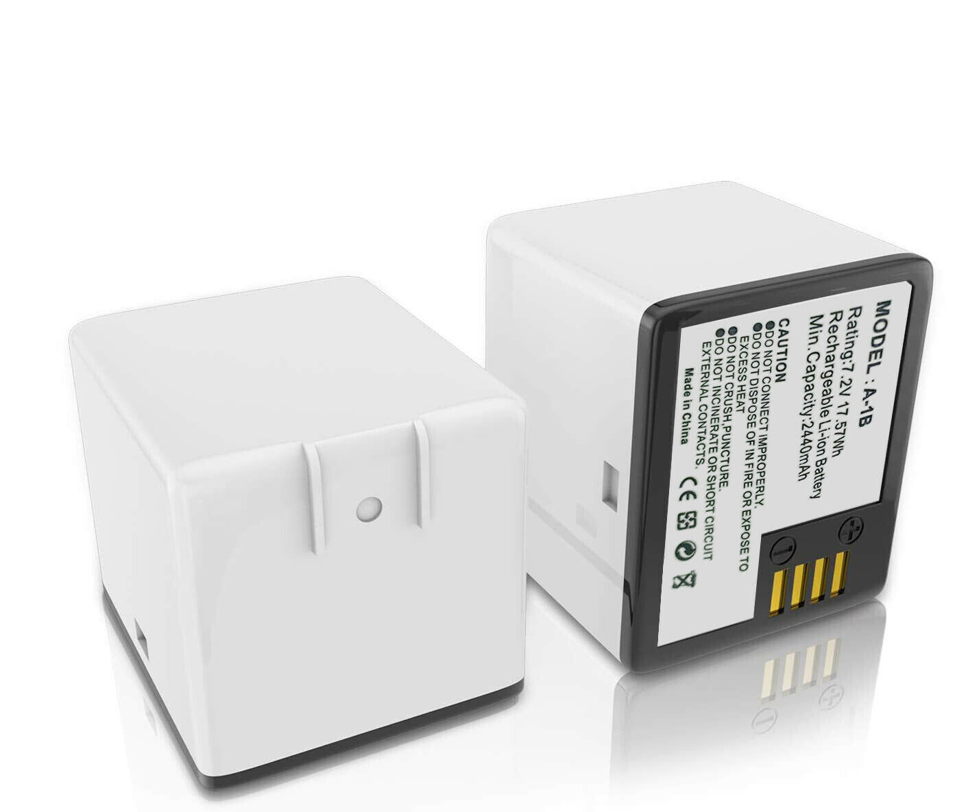 2-Pack 2440mAh A-1 A-1B Battery & LCD Charging Station for Arlo Pro Arlo Pro 2