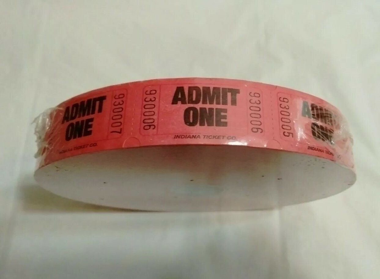 2000 Single Admit One Event Party Roll Raffle Tickets