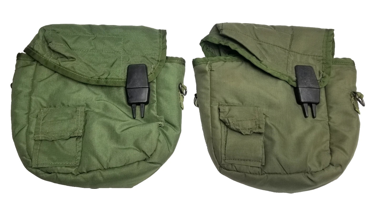 2 Military 2 Quart Canteen Pouches ALICE 2qt Insulated Pouch Olive Drab OD USED