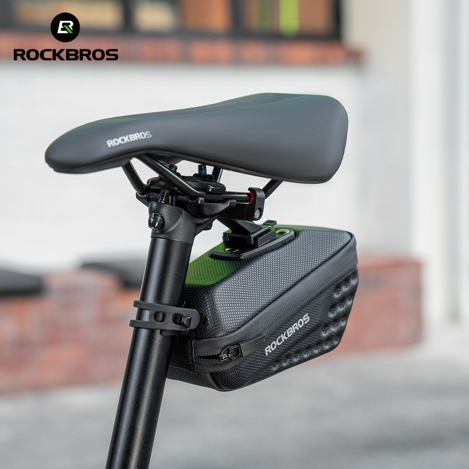 ROCKBROS Bicycle Rear Seat Saddle Bag Waterpoof Cycling Seat Bag With Taillight