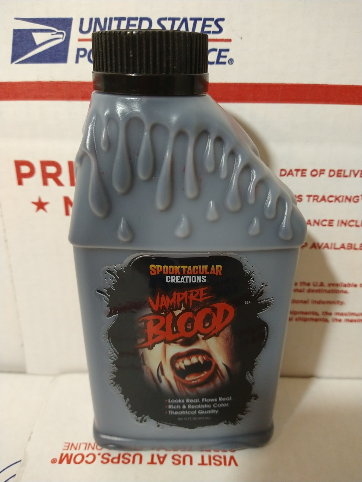 Pint of Fake Vampire Blood 16 Oz Liquid Bottle Halloween Costume Makeup