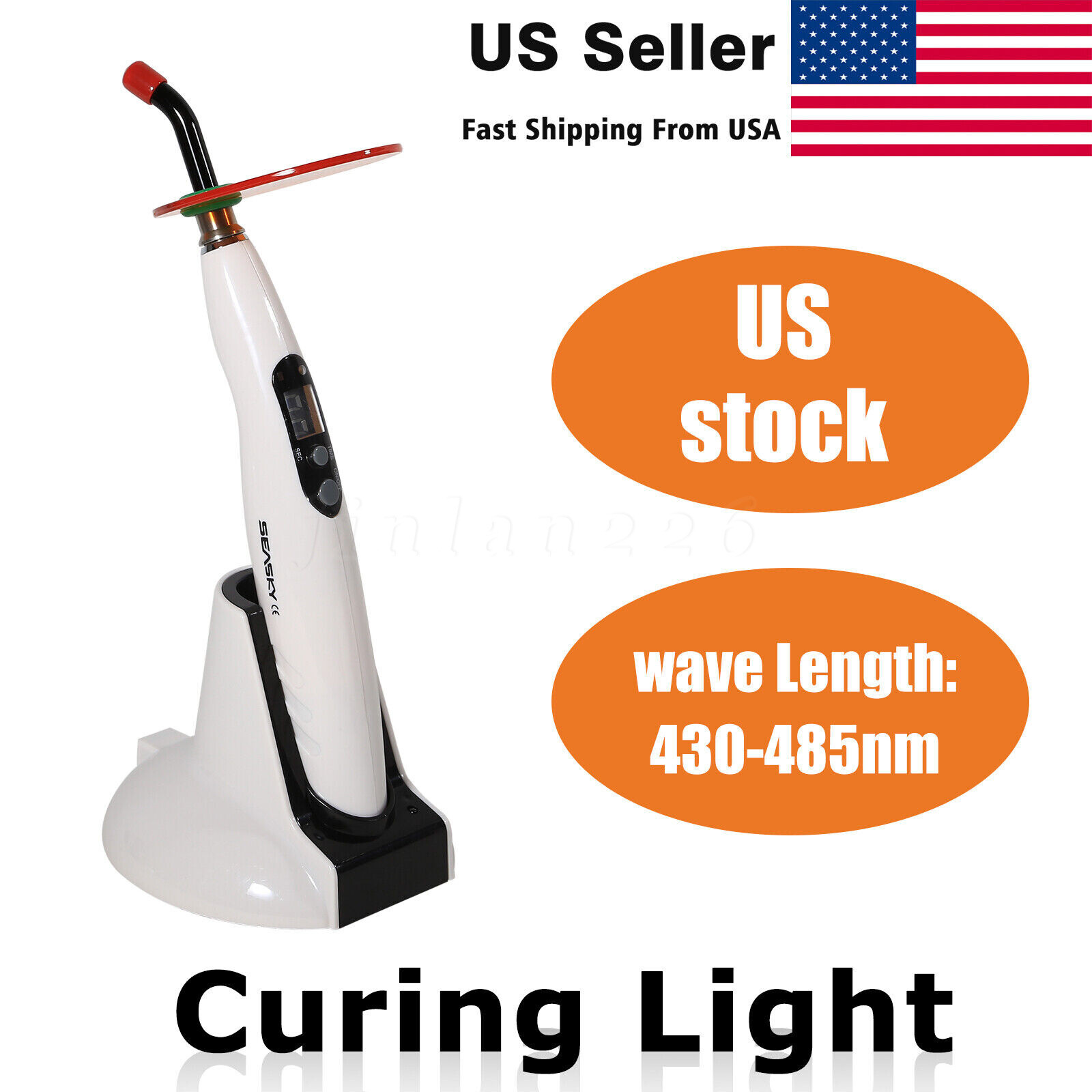 Woodpecker Style Wireless Cordless LED Dental Curing Light Lamp Teeth Whitening