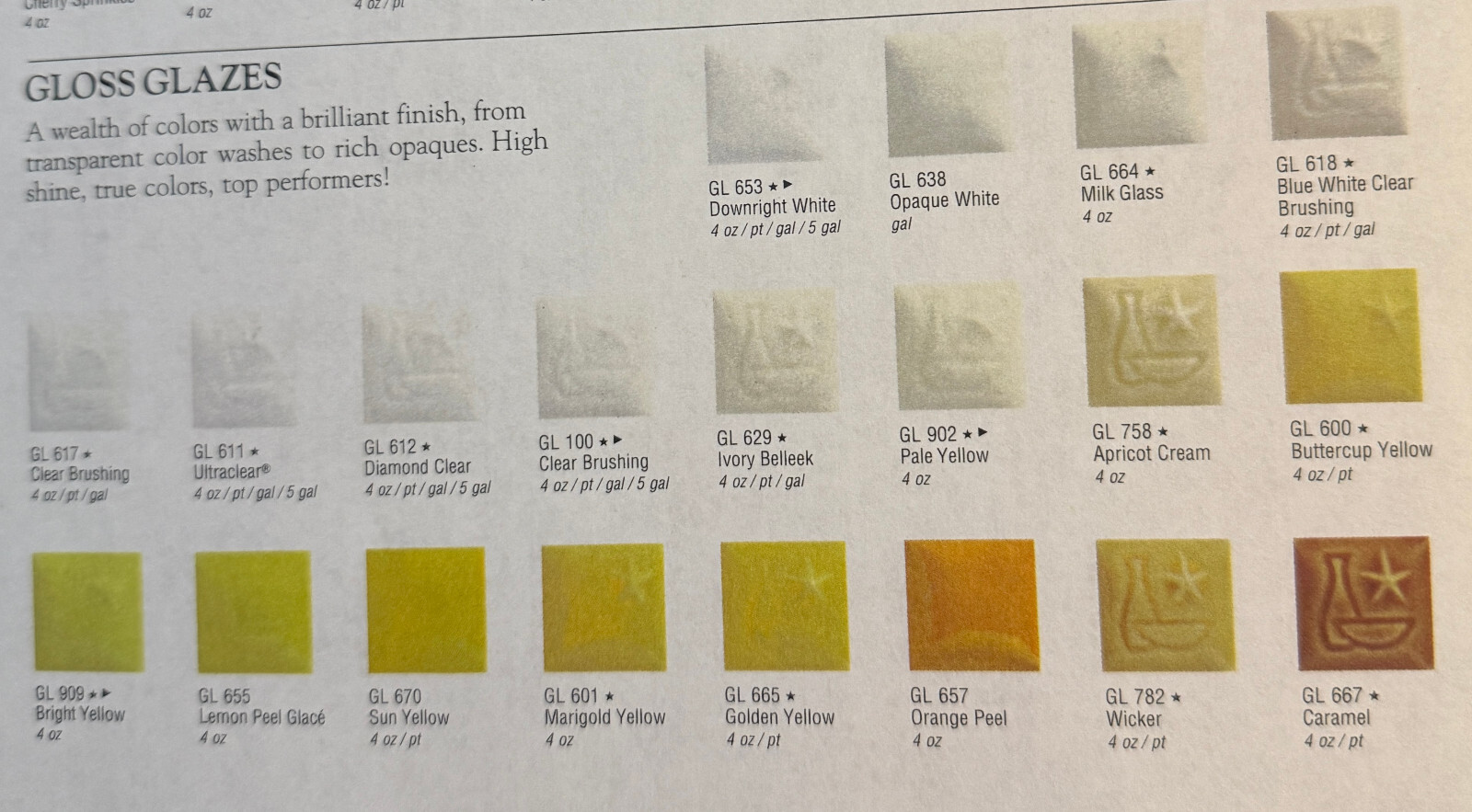 Duncan Gloss Glaze GL775 Pale Mustard