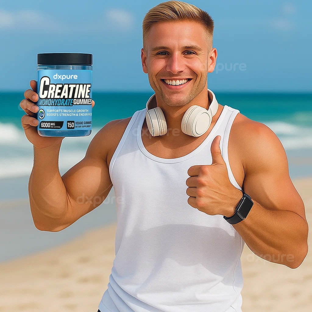 Creatine Monohydrate Gummies - 150 Gummies - 6000mg - Muscle Strength and Energy