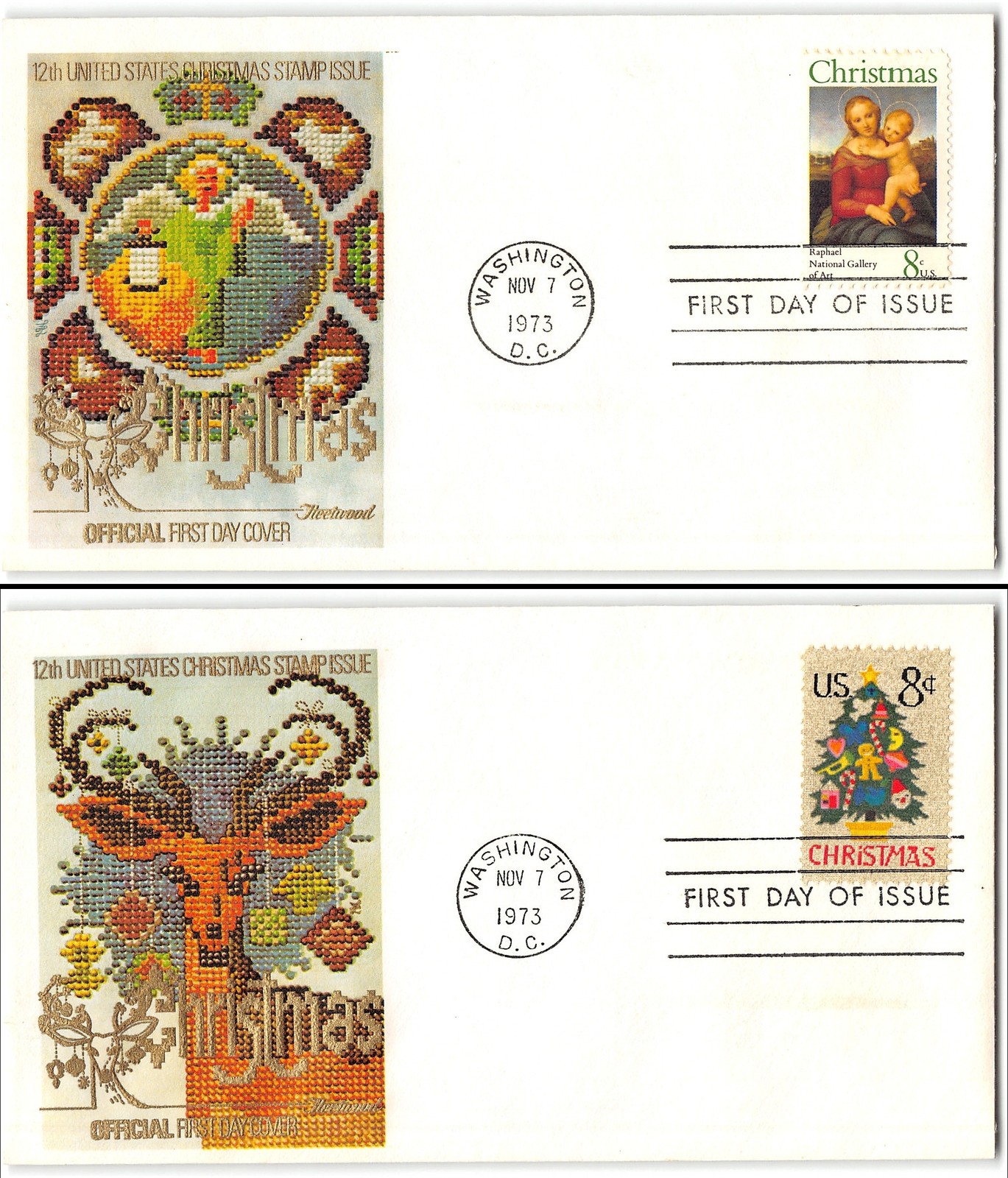 US #1507-1508 FDC, 1973, Fleetwood, set of 2