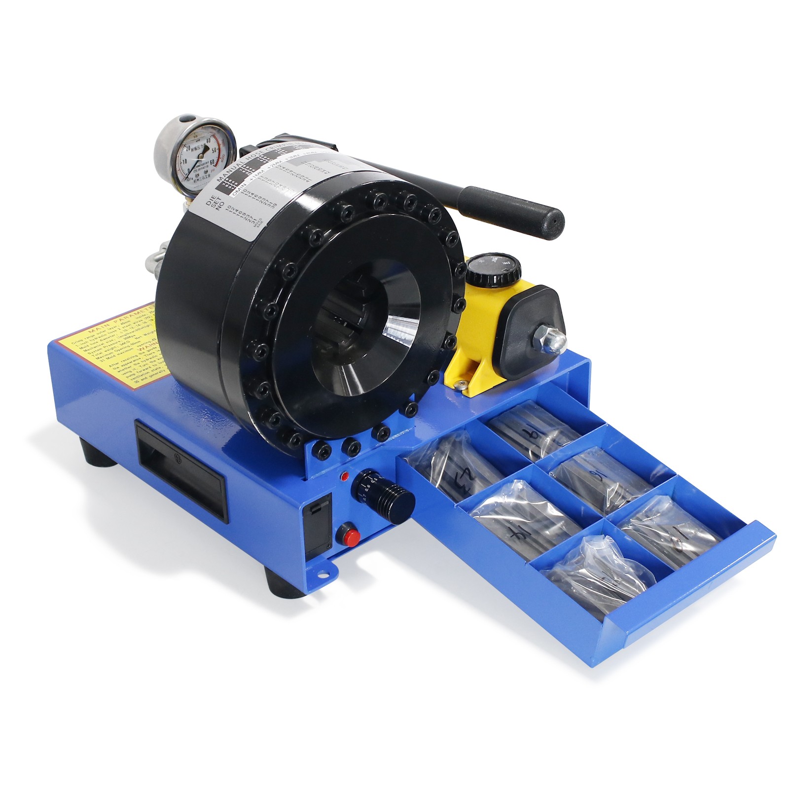 High Pressure Manual Hydraulic Hose Crimper Hose Pipe Crimping With 8 sets Molds