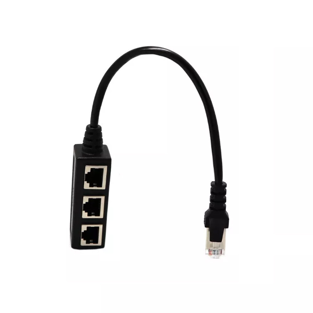 RJ45 1 to 2/3 Ways Splitter Adapter Port CAT6/5/7 LAN Ethernet Cable Connector