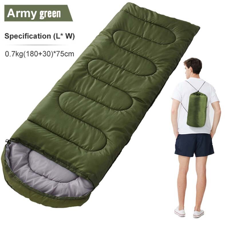 2PCS Thick Adult Cold Weather Sleeping Bag For Big & Tall Waterproof Winter Bags