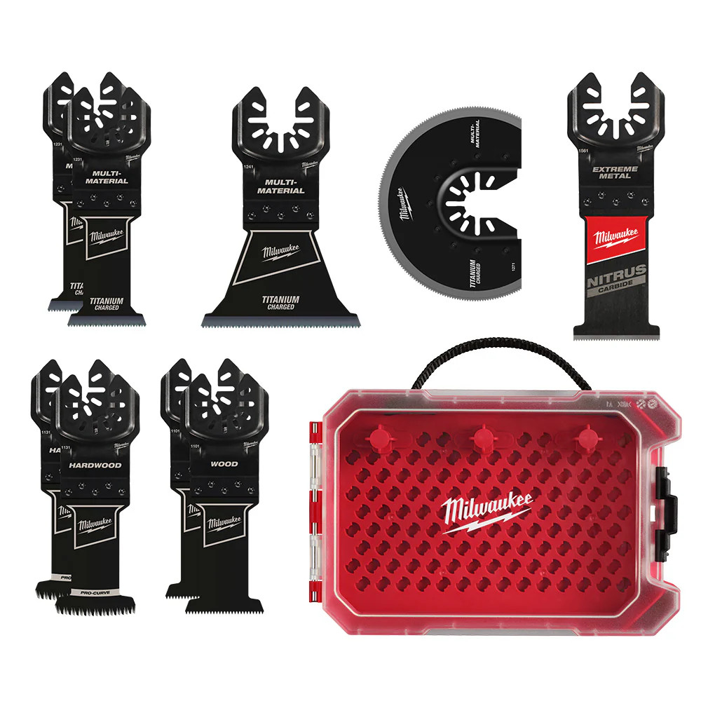 Milwaukee 49-10-9113 OPEN-LOK Oscillating Multi-Tool Blade Set Kit - 9 PC