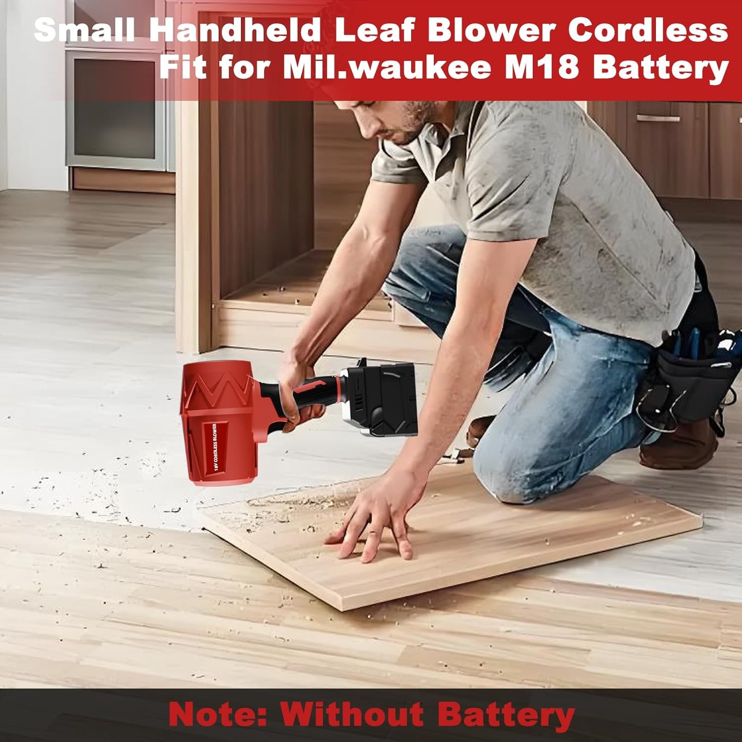 Small Handheld Leaf Blower Cordless Fit for MilWaukee M18 Battery,125-MPH430-CFM