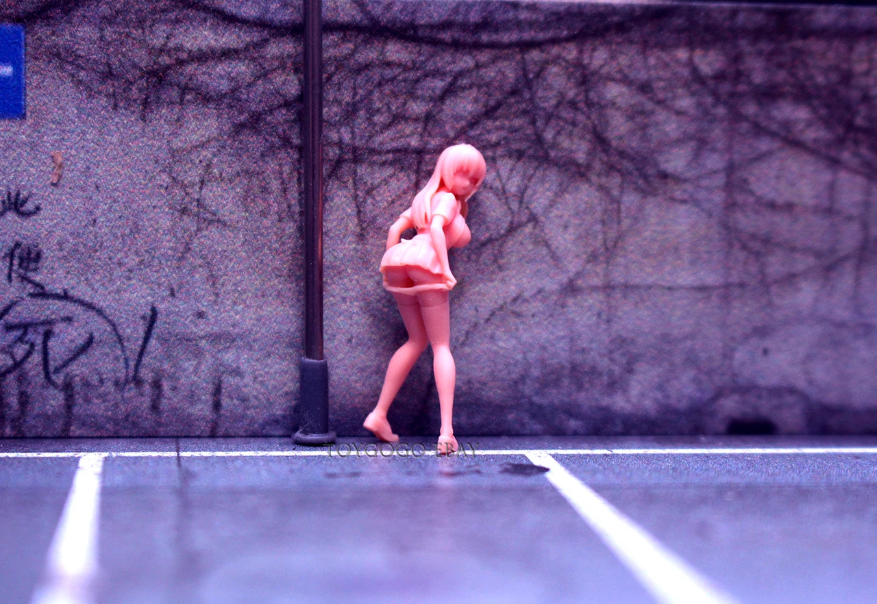 Miniture 1/64 1/87/43 figure SEXY 02 girl Model fit 1:64 car street diorama NGG