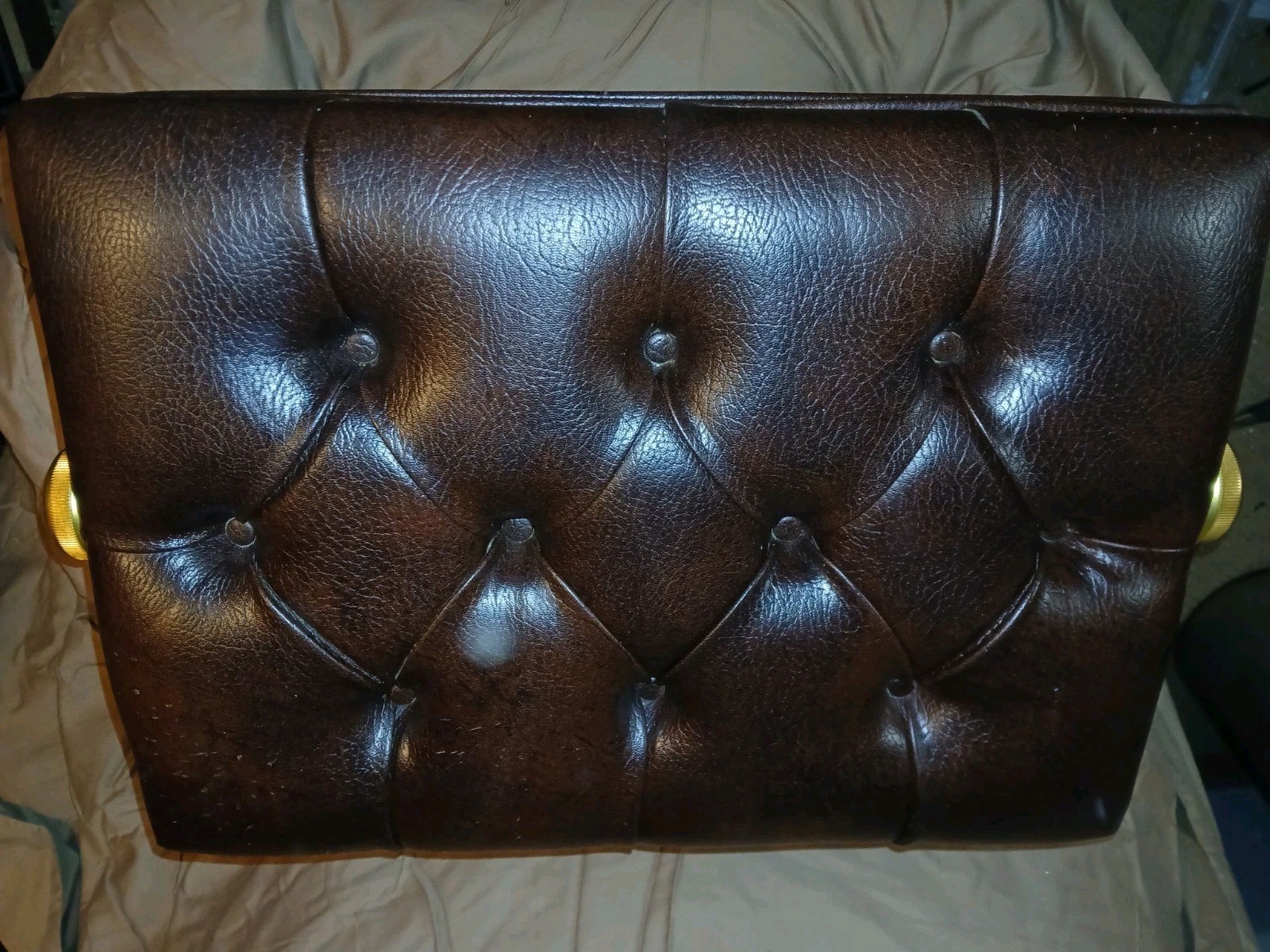 Vintage Piano Adjustable Leather Bench made in Germany free shipping