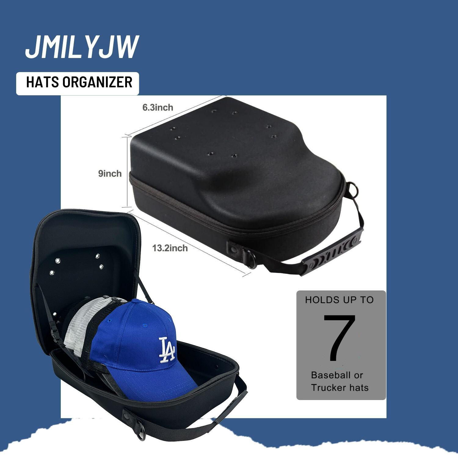 Hard Hat Case for Baseball Caps,Hat Carrier Travel Case Baseball Hats Organizer