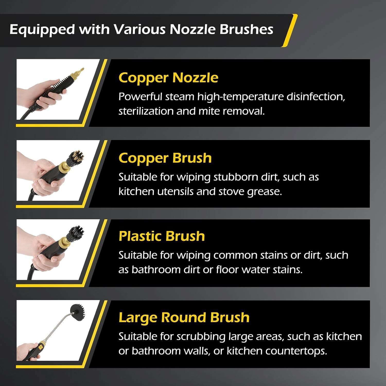 Handheld High Temp Steam Cleaner High Pressure Household Cleaning Machine 2500W