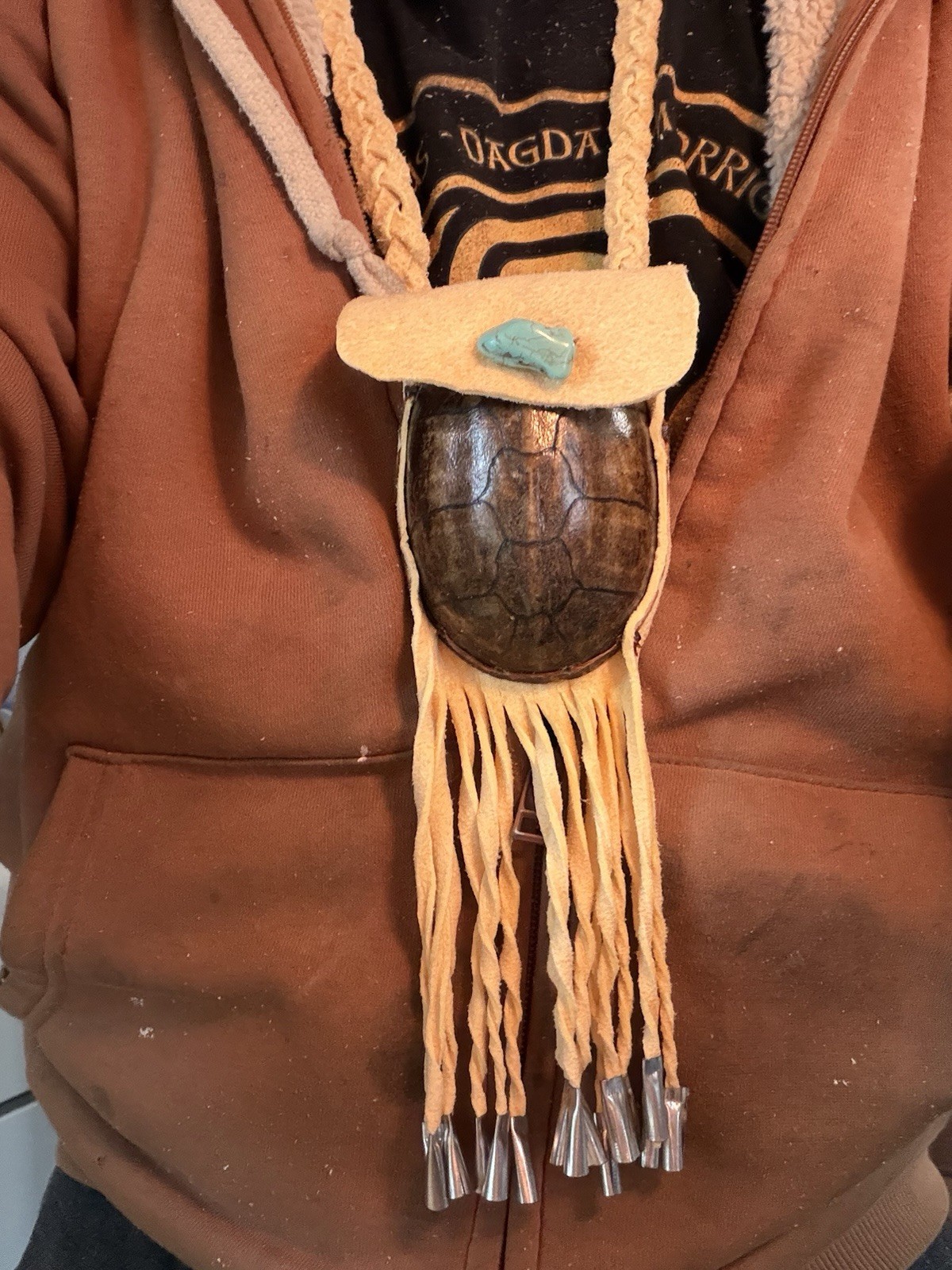 Native American turtle shell Medicine Bag Native Made Jumbo